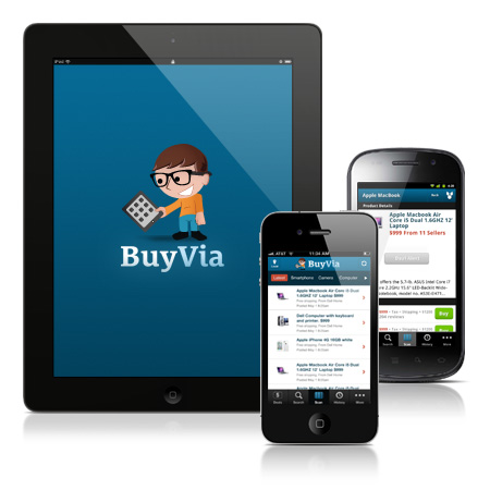 BuyVia App for iPhone, iPad and Android smartphones and tablets