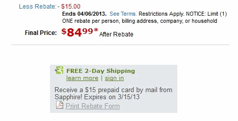 Mail-in Rebates