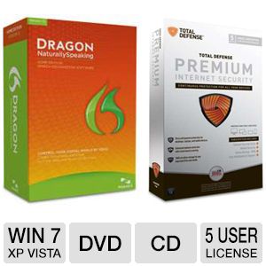 Total Defense Premium Internet Security and Dragon Speech Recognition Bundle Sale
