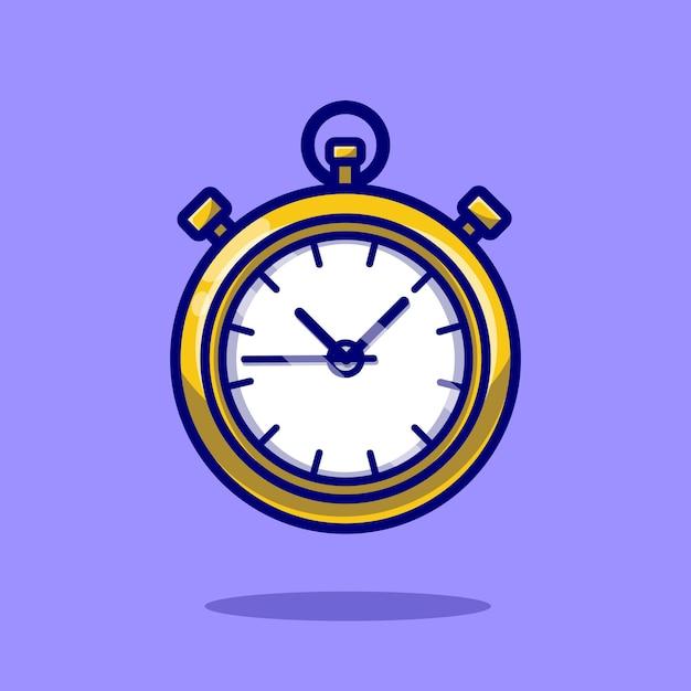 Free Vector | Stopwatch Timer Cartoon Icon Illustration.